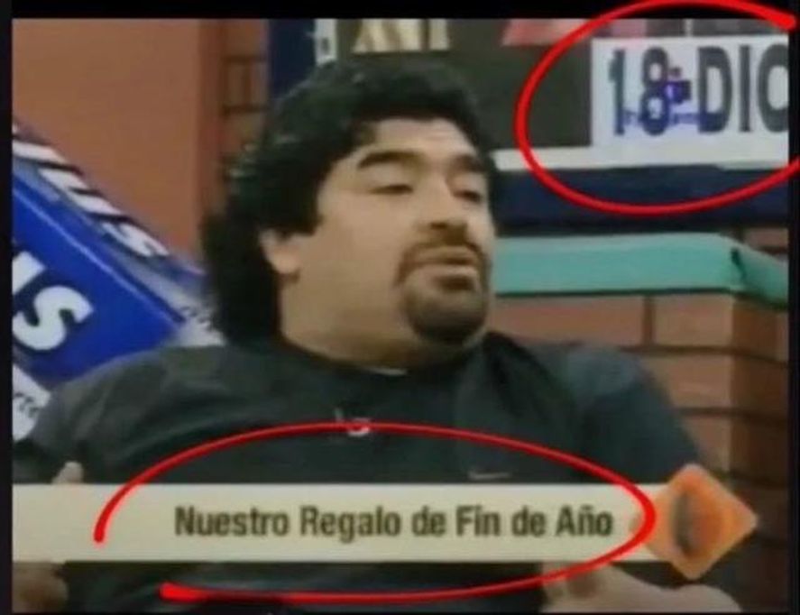 Una captura de aquella entrevista de Diego Maradona en TyC Sports.