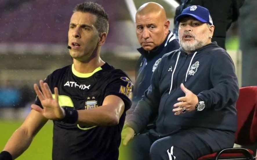 Hernán Mastrángelo el árbitro que hizo enojar a Diego Maradona volverá a dirigir a Gimnasia 