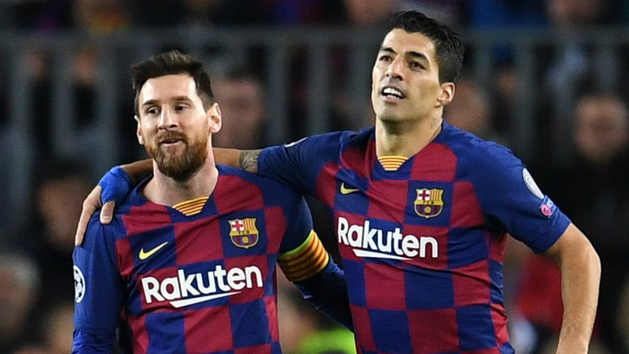 Lionel Messi y Luis Suárez juntos en el Barcelona.