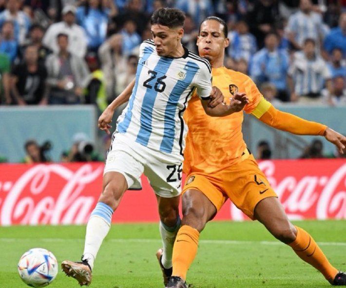 Nahuel Molina, autor de un gol clave para la Selección Argentina en el Mundial Qatar 2022.