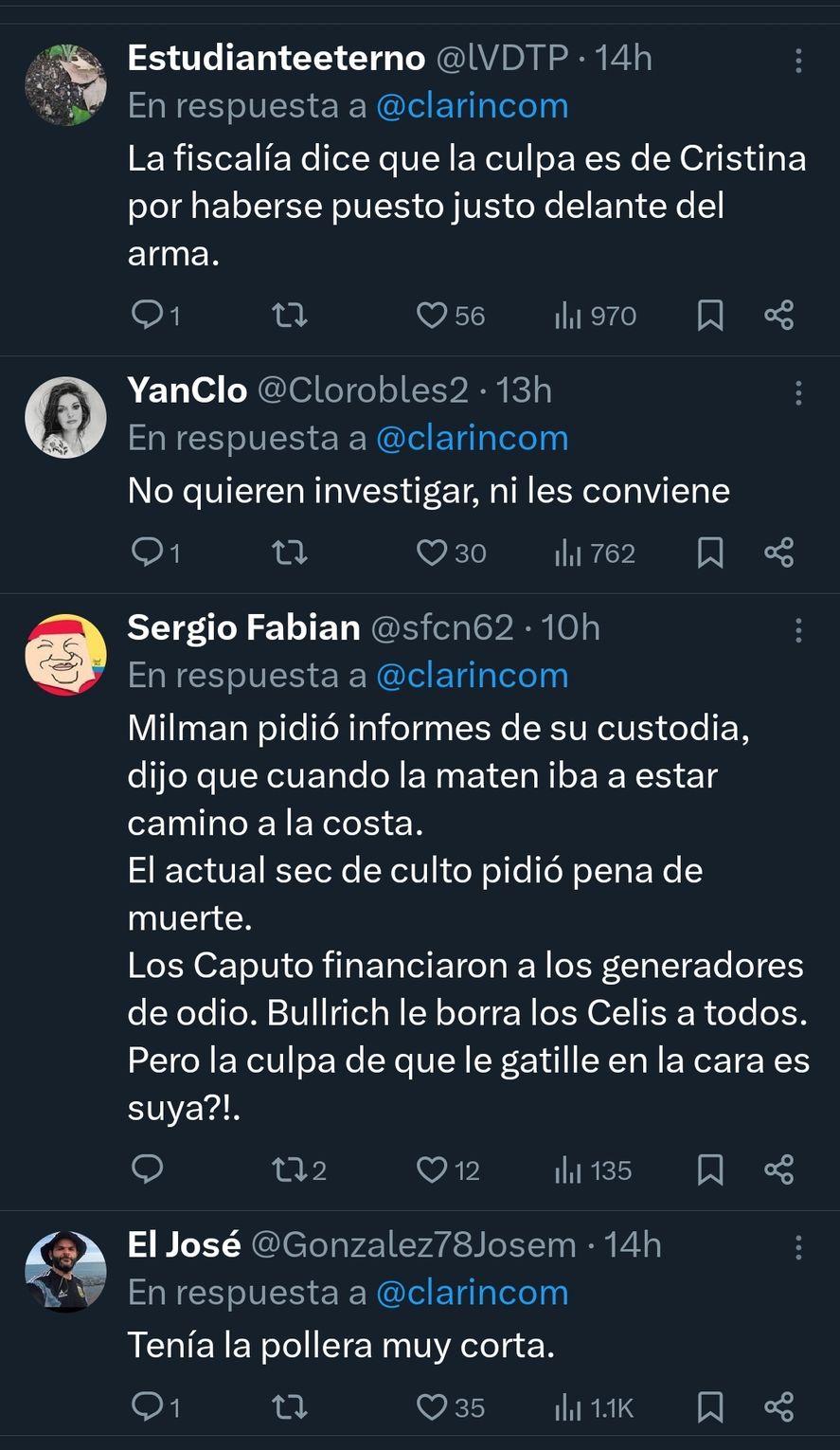 Opiniones en redes sobre el título de Clarín acerca de la Opiniones en redes sobre el título de Clarín acerca de la