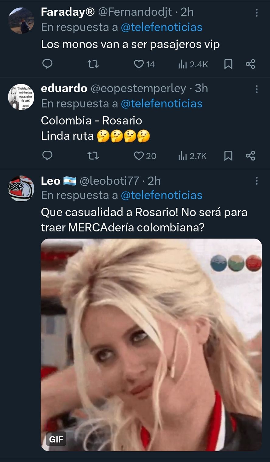Opiniones y memes en redes sobre la ruta pedida por Avianca entre Bogotá y Rosario