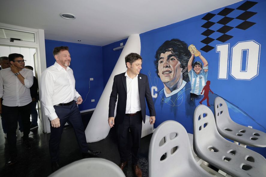 Axel Kicillof en su última visita al Estadio Único Diego Armando Maradona,