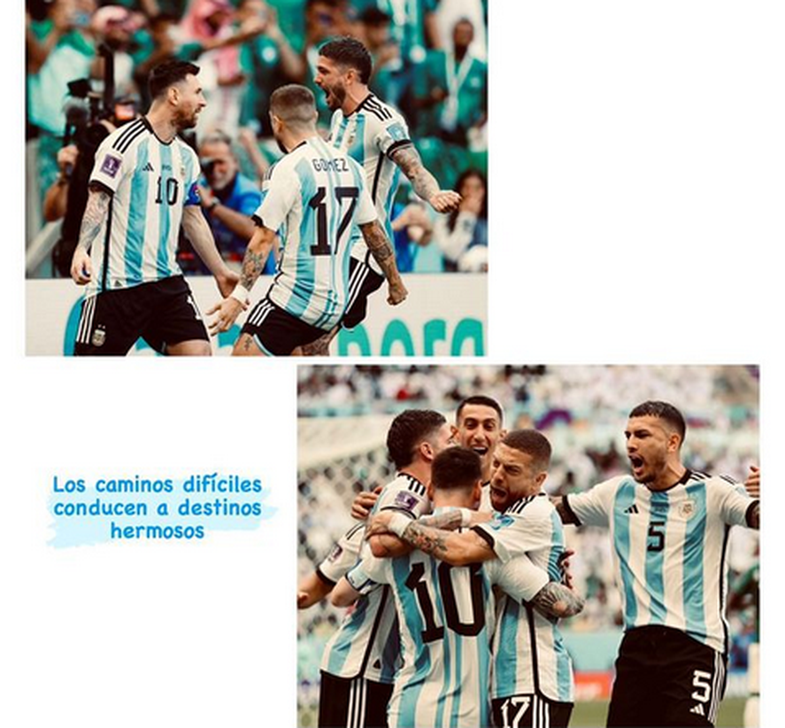 El mensaje de Alejandro Gómez en sus stories. Argentina no se rinde en el Mundial.