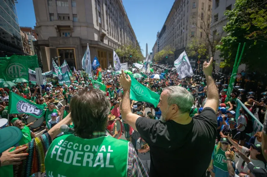 En el marco del paro, ATE marchó al Ministerio de Desregulación y Transformación del Estado. En el marco del paro, ATE marchó al Ministerio de Desregulación y Transformación del Estado.