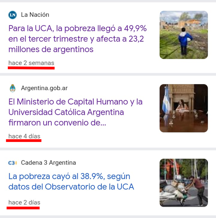 Periodismo comparado. 3 titulares sobre la pobreza en 2 semanas que están absolutamente interconectados