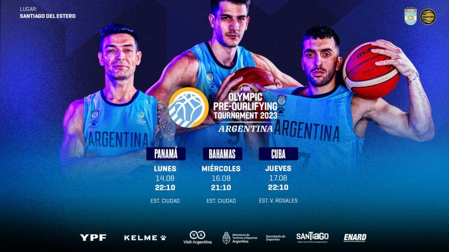 Días y horarios del Preolímpico de Básquet en Santiago del Estero