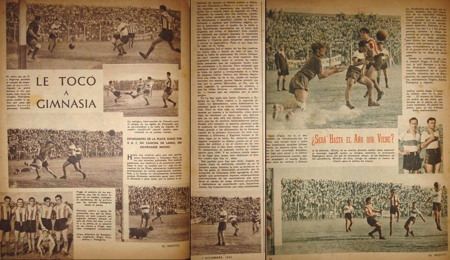 Publicación de la Revista El Gráfico tras aquel Clásico Platense de 1945. (Foto: Revisionismo Fútbol) Publicación de la Revista El Gráfico tras aquel Clásico Platense de 1945. (Foto: Revisionismo Fútbol)