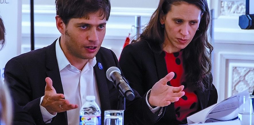 Kicillof durante un encuentro con banqueros y empresarios Kicillof durante un encuentro con banqueros y empresarios