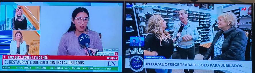 TN y LN+ presentaron notas sobre comercios que dan trabajo a personas en edad de jubilación ¿casualidad? TN y LN+ presentaron notas sobre comercios que dan trabajo a personas en edad de jubilación ¿casualidad?