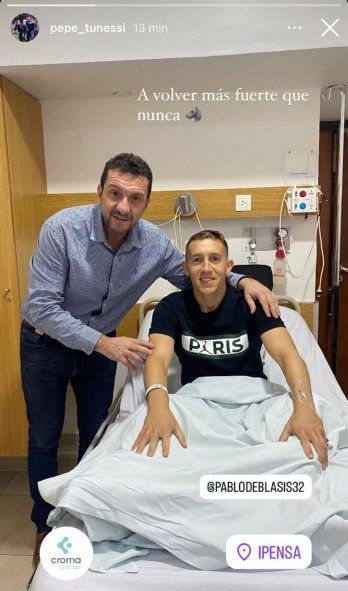 De Blasis fue operado de la rodilla por los médicos de Gimnasia y todo salió bien. Foto (pepe_tunessi) De Blasis fue operado de la rodilla por los médicos de Gimnasia y todo salió bien. Foto (pepe_tunessi)