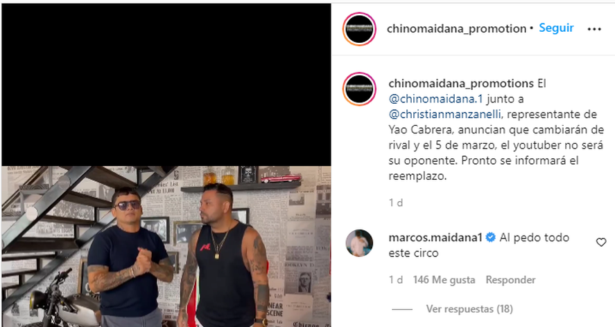 La pelea entre Maidana - Cabrera podría suspenderse tras la situación vivida con el youtuber.