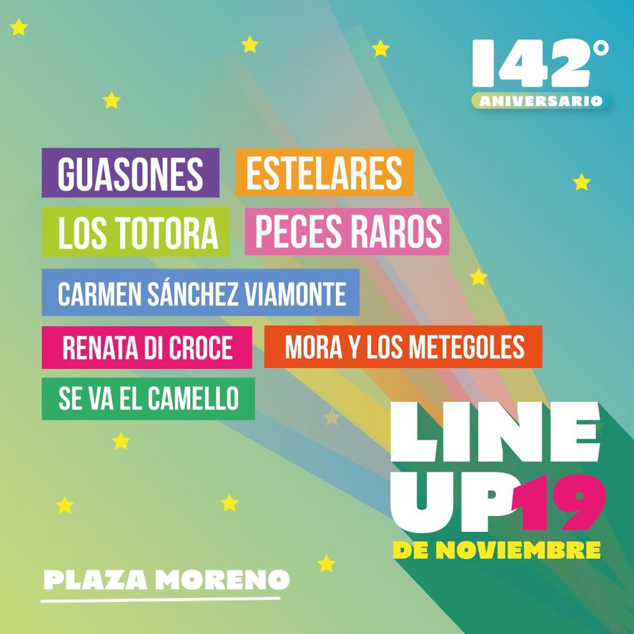 Desde este viernes comienzan los festejos por el 142° Aniversario de la ciudad de La Plata.