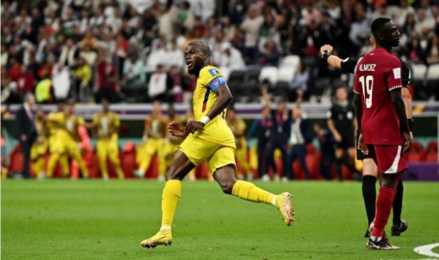Enner Valencia, autor de los dos goles de Ecuador ante Qatar en el debut del Mundial Qatar 2022