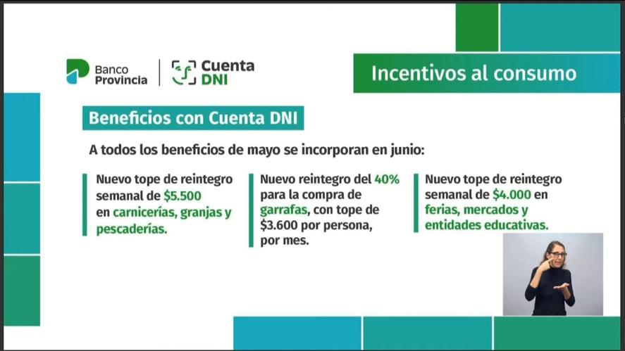 En conferencia de prensa, el presidente del Banco Provincia, Juan Cuattromo, informó cuáles serán los nuevos beneficios con Cuenta DNI.