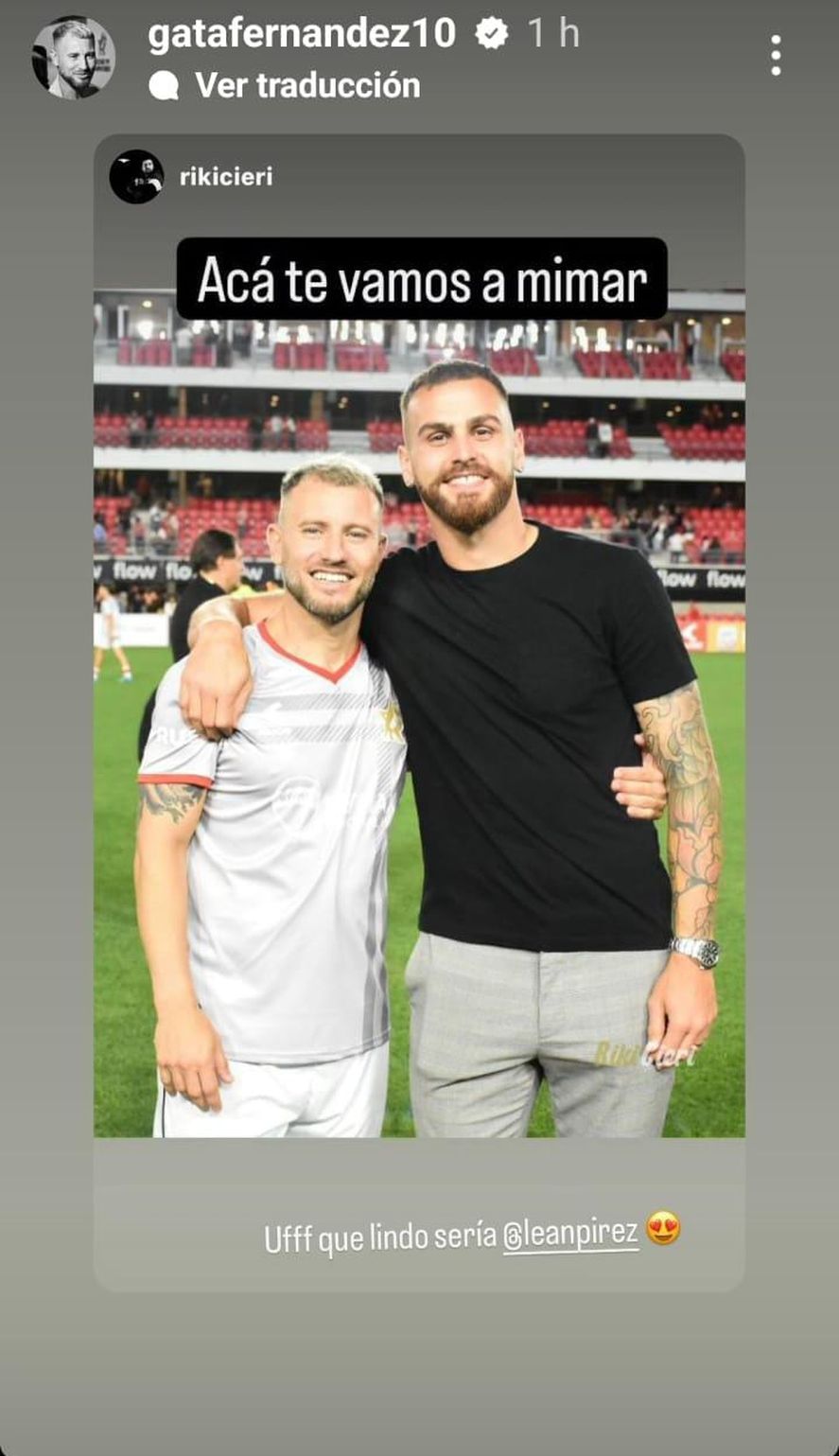 Estudiantes: Leandro González Pirez y Gastón Fernández en la despedida de la Gata Estudiantes: Leandro González Pirez y Gastón Fernández en la despedida de la Gata