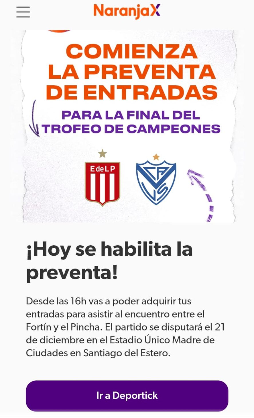 Habrá preventa para Estudiantes - Vélez Habrá preventa para Estudiantes - Vélez