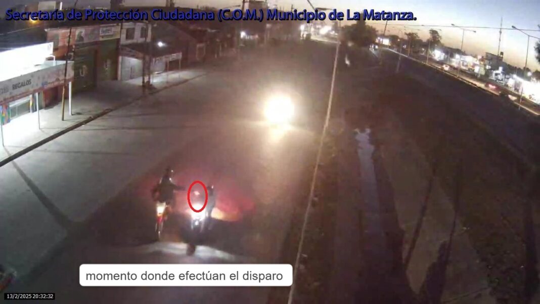 El momento del disparo letal ocurrido en la ruta 3 y Escribano, en La Matanza