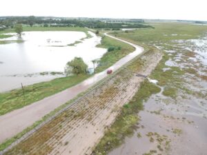 Tapados de agua, productores agropecuarios de la zona núcleo volvieron a pedir obras hídricas: qué respondió Caputo