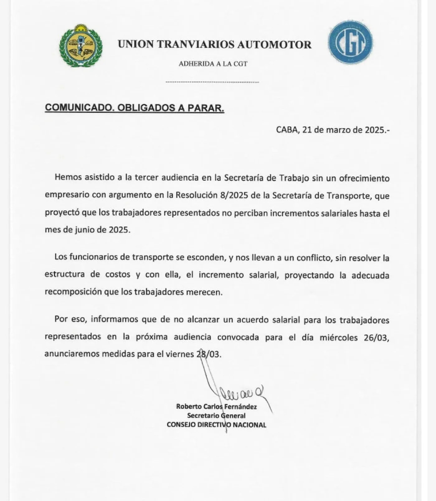 La UTA amenaza con un paro de micros en el AMBA por falta de un acuerdo ...