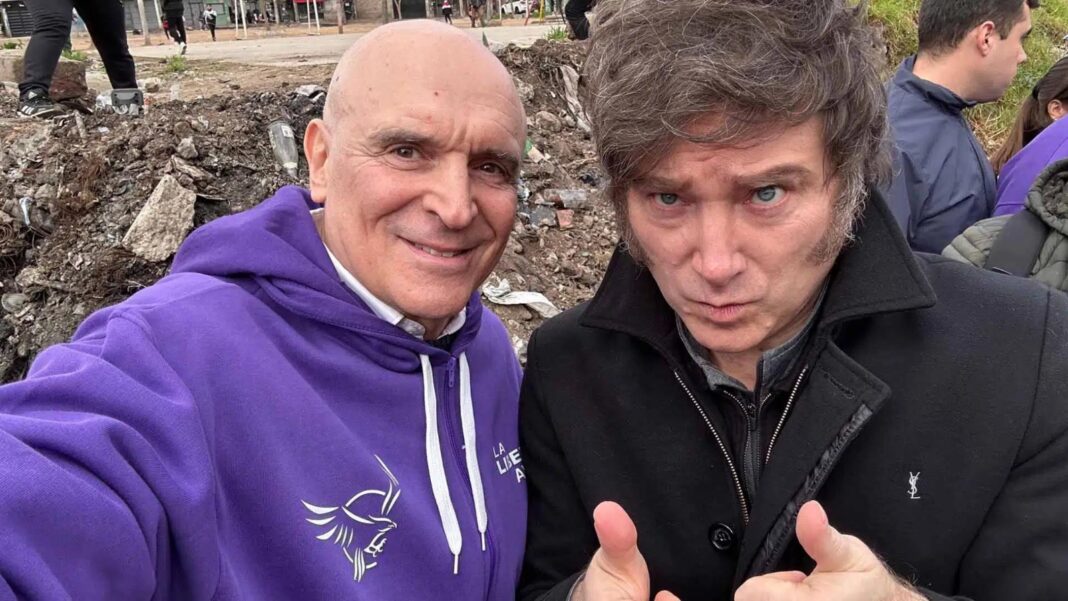 Javier Milei y José Luis Espert durante una actividad política