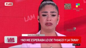 Daniela Celis se quebró en vivo al enterarse de la infidelidad de Thiago Medina con una ex Gran Hermano
