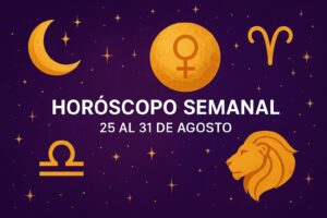 Horóscopo semanal del 25 al 31 de agosto: Venus entra en Leo y la Luna transita por Libra