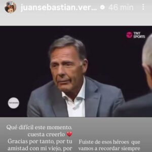 El conmovedor adiós de Verón para Russo, con su papá también presente: “Fuiste de esos héroes…” y “dale un gran abrazo a Juan”
