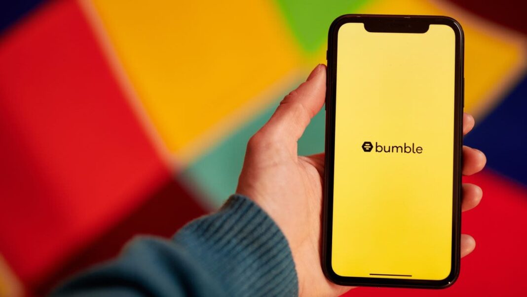 Aplicación de citas Bumble, donde Fede Bal conoció a Victoria Puig.
