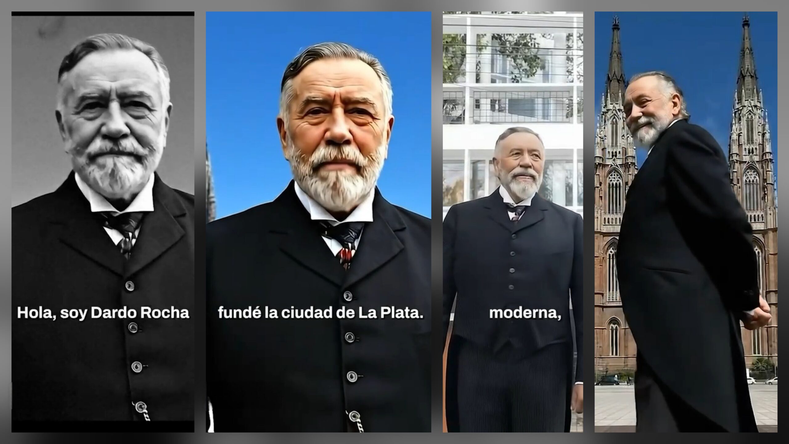 El municipio de La Plata lanzó saludo con un Dardo Rocha reconstruido por <b>Inteligencia Artificial</b> thumbnail