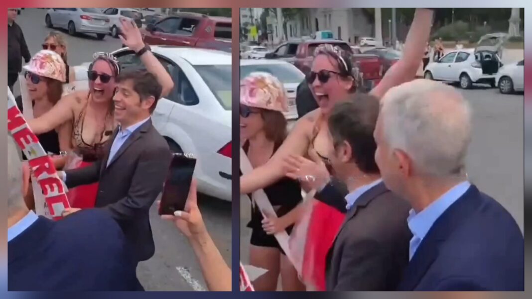 Fueron a sacarse la foto de egresadas a la Plaza Moreno de La Plata y terminaron posando con Axel Kicillof - Image 2