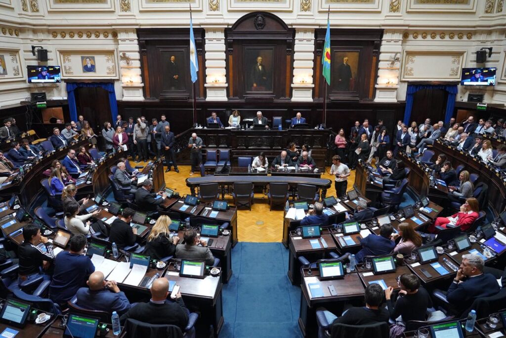 Recinto de la Cámara de Diputados bonaerense.