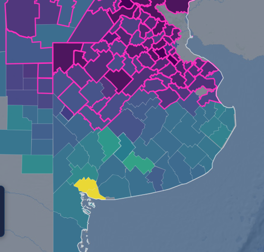 mapa del inta mostrando el impacto que tendria el inta en el cultivo de maiz campaña 2026/2027