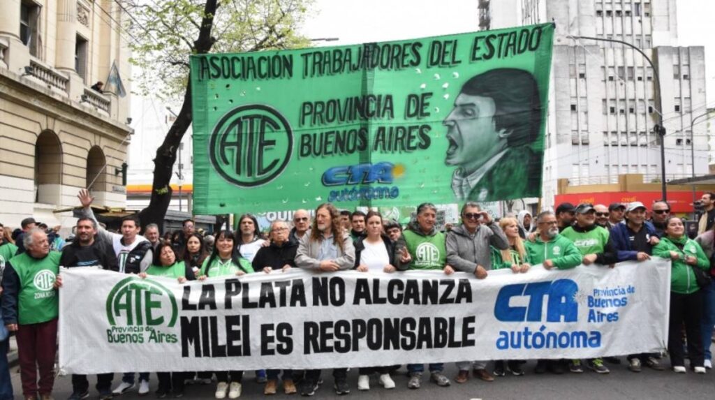 ATE no marchó contra Kicillof pero llevó a la Legislatura el reclamo por cargos y pases a planta (Foto Prensa ATE)