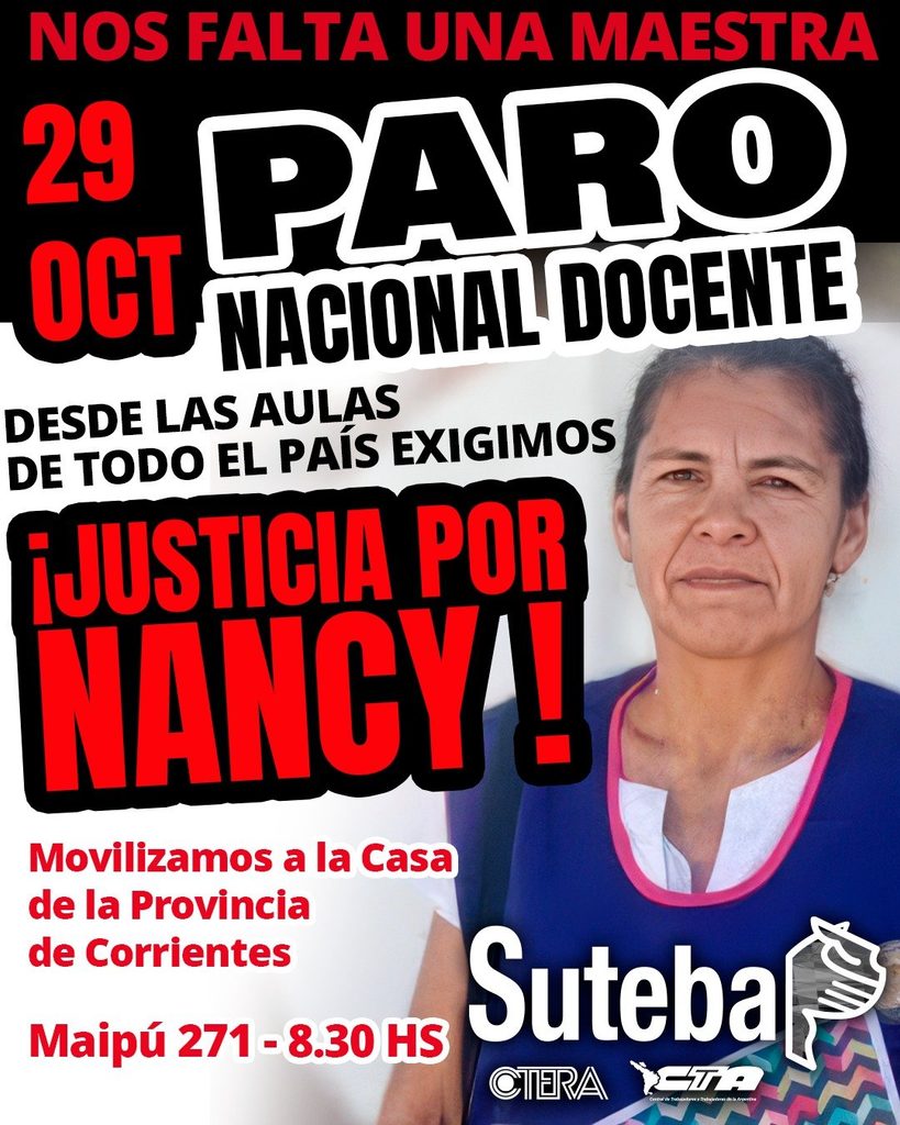 los gremios docentes bonaerenses se sumaron al paro nacional por la muerte de nancy godoy